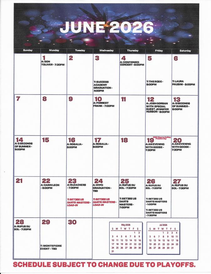 June 2026 calendar with events